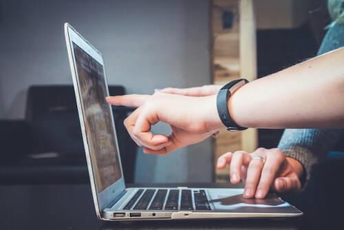 man on computer